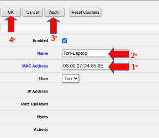 MAC do device for the Mikrotik Kid Control.