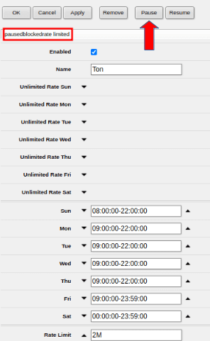 Pause option on Mikrotik Kid Control.