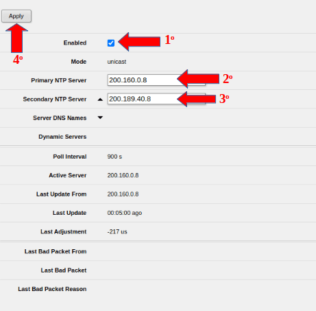 IP of NTP Server before Mikrotik Kid Control