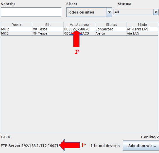 Collecting Host IP and Mac Address information from the Mikrotik device to perform file transfer via FTP.