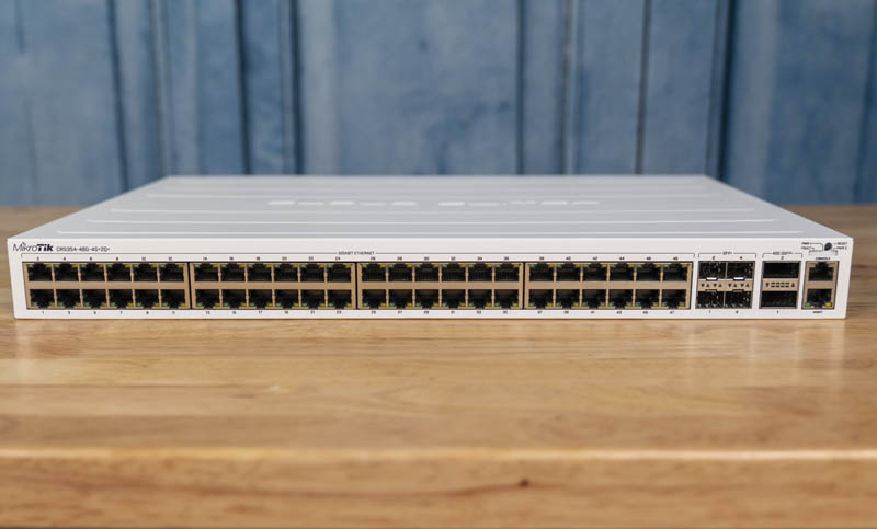 Mikrotik CRS354 switch to represent the Model OSI equipment.