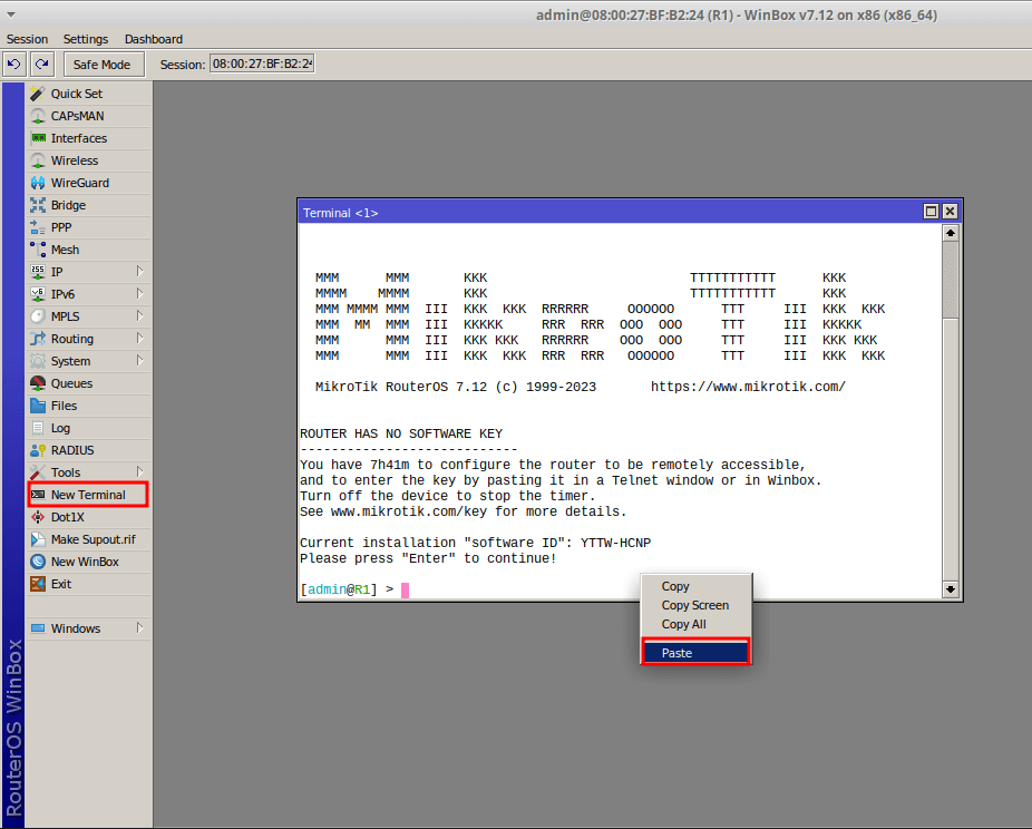 Executar script para Acesso Remoto Mikrotik.