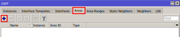 Áreas para la configuración de OSPF Mikrotik.