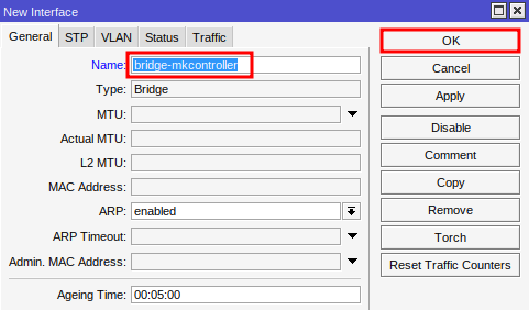 Creating Bridge Mikrotik.