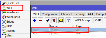 WiFi interface to configure Wi-Fi 6 on Mikrotik.