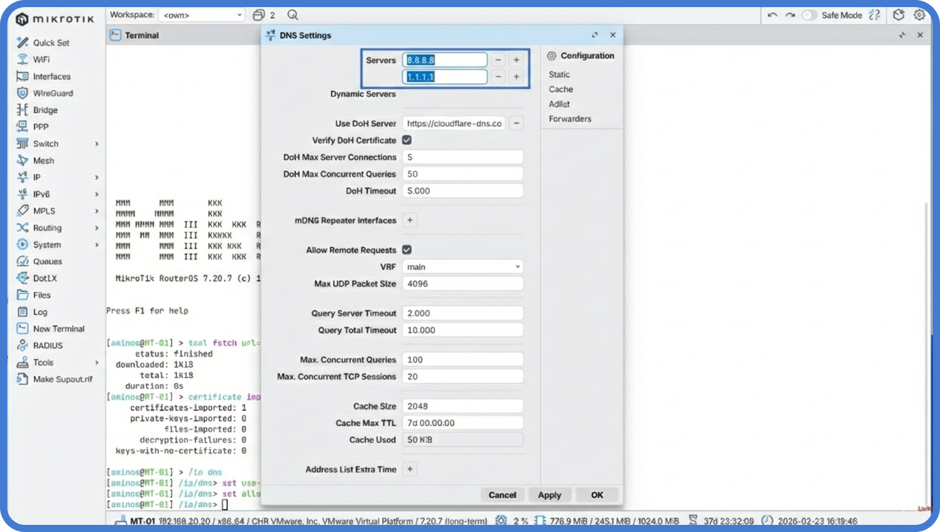 dns added and configured