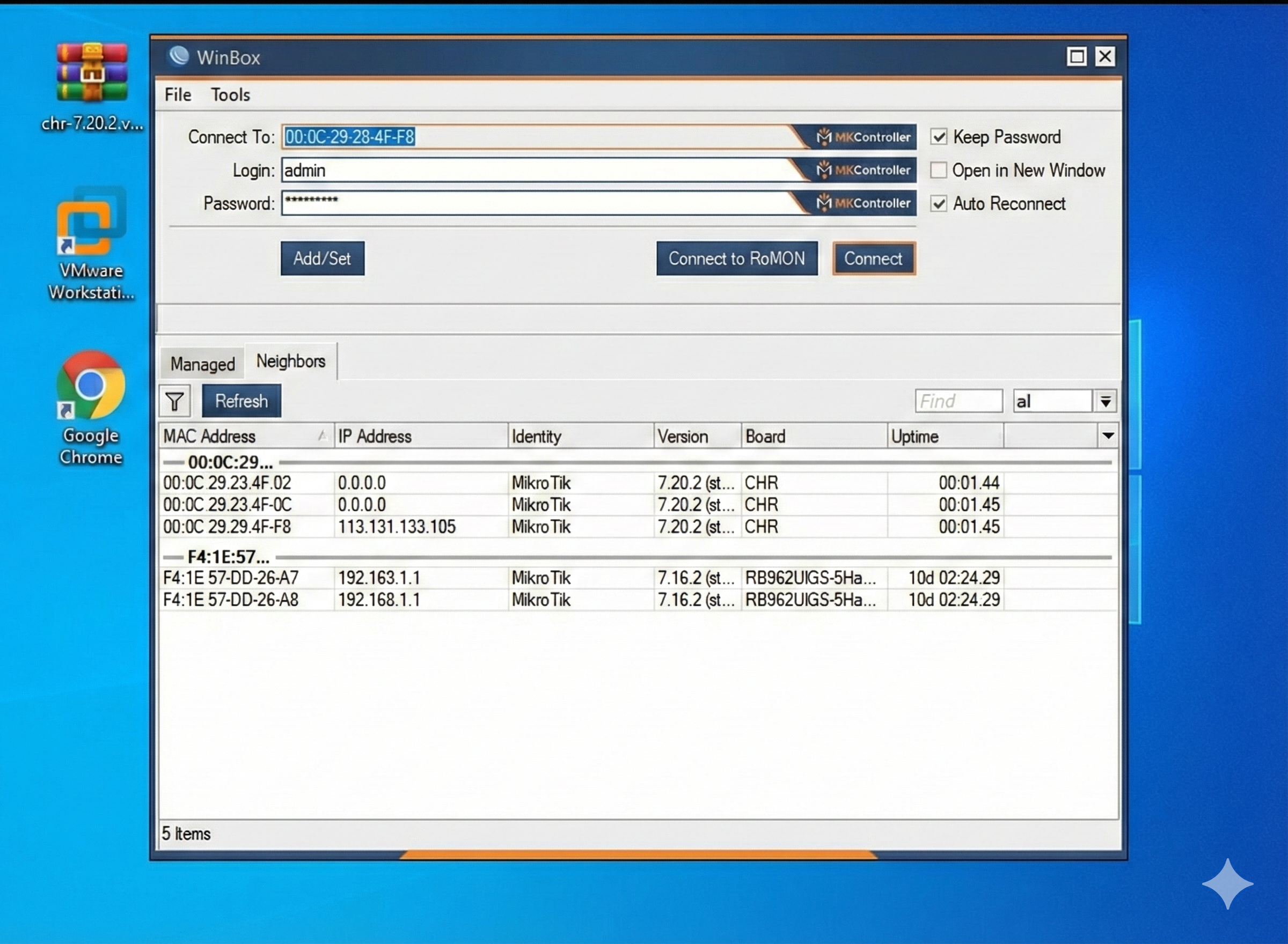 MikroTik VMware Network Diagram