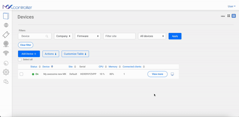 Adopt Mikrotik device in MKController.