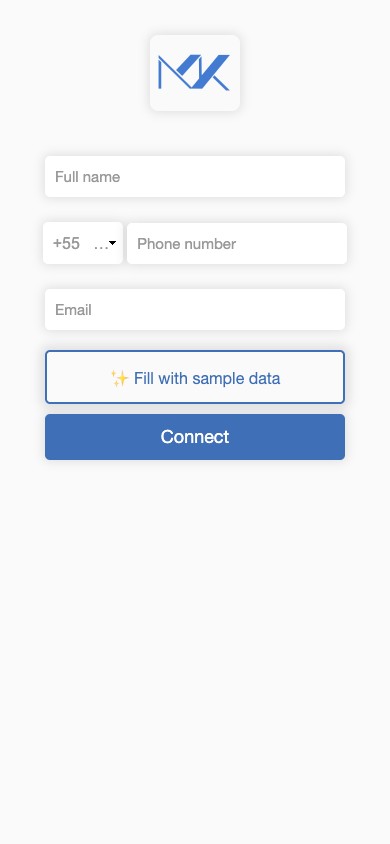 Tela de login do Wi-Fi personalizada pedindo nome, telefone e e-mail