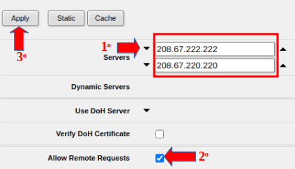 Informar o IP de DNS no Mikrotik.