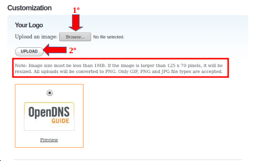 Escolher a Logo para o bloqueio da OpenDNS.