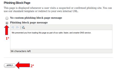 Personalizar mensagem de Phishing da OpenDNS.