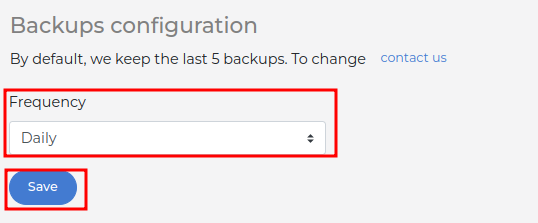 Frequência de backups após configurar backup no Mikrotik.