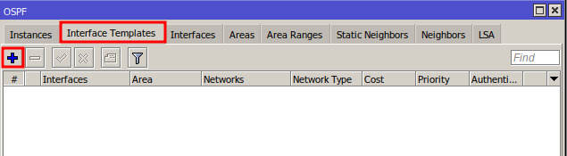 Interface templates para OSPF Mikrotik.