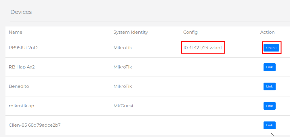 Informações de configurações realizadas para hotspot Mikrotik da MKController.