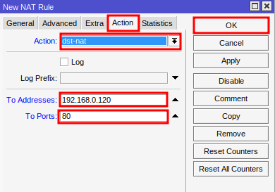 Configurando Action dst-nat para Redirecionamento de Portas Mikrotik.